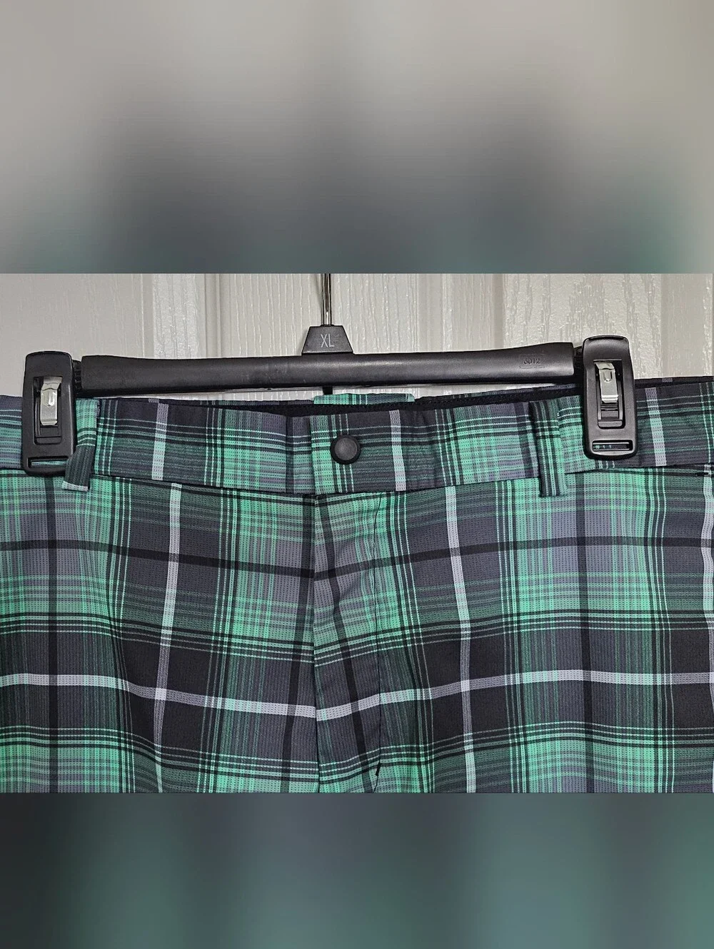 Nike Golf Dri-FIT Tour Performance Plaid Golf Shorts Men's 34 Green Black.